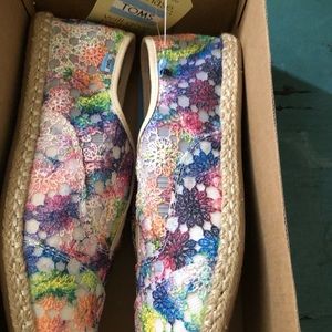 Toms Palmera Multi Crochet Slip ons